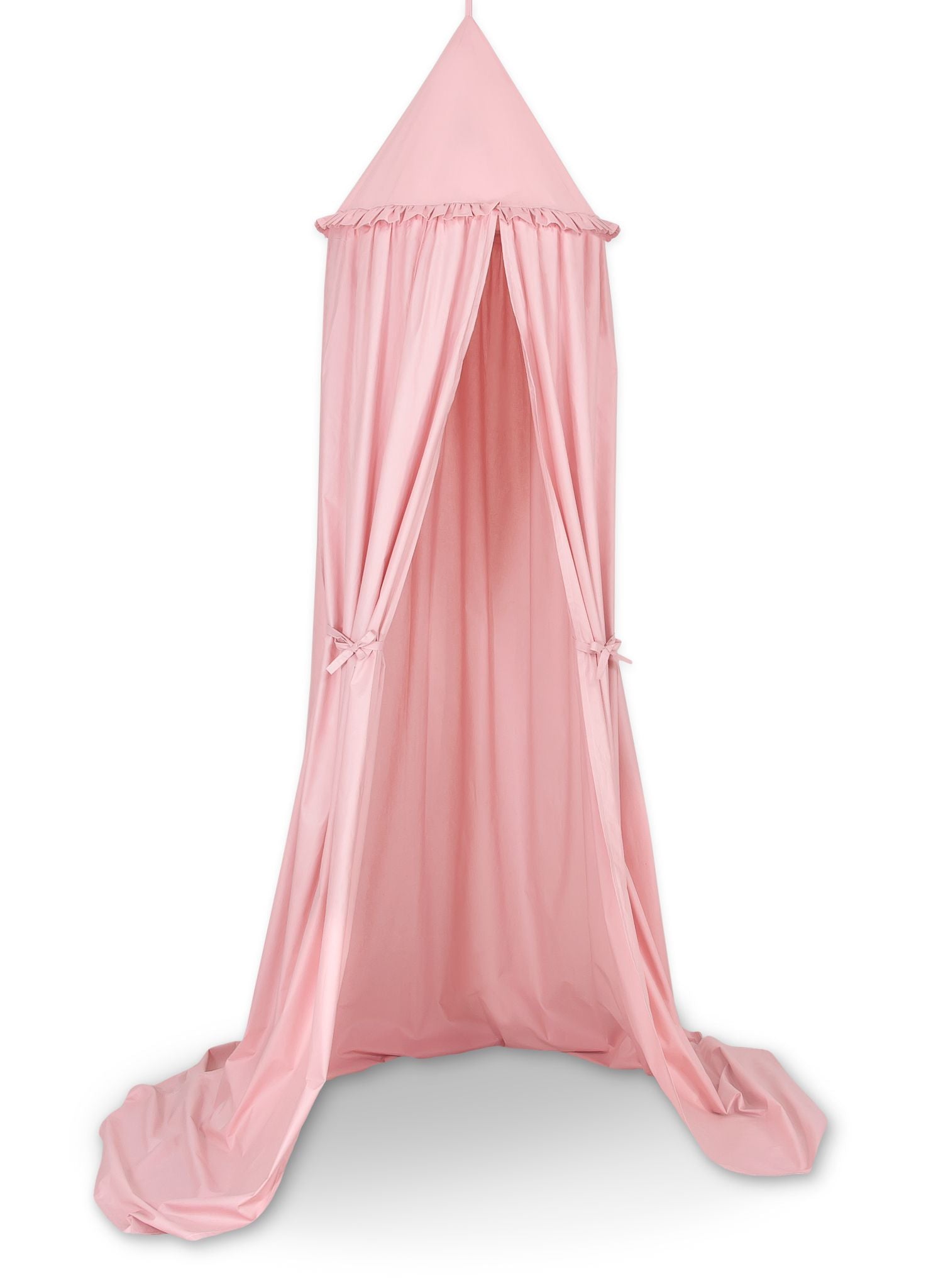 Hanging cotton canopy for children's room - pastel pink