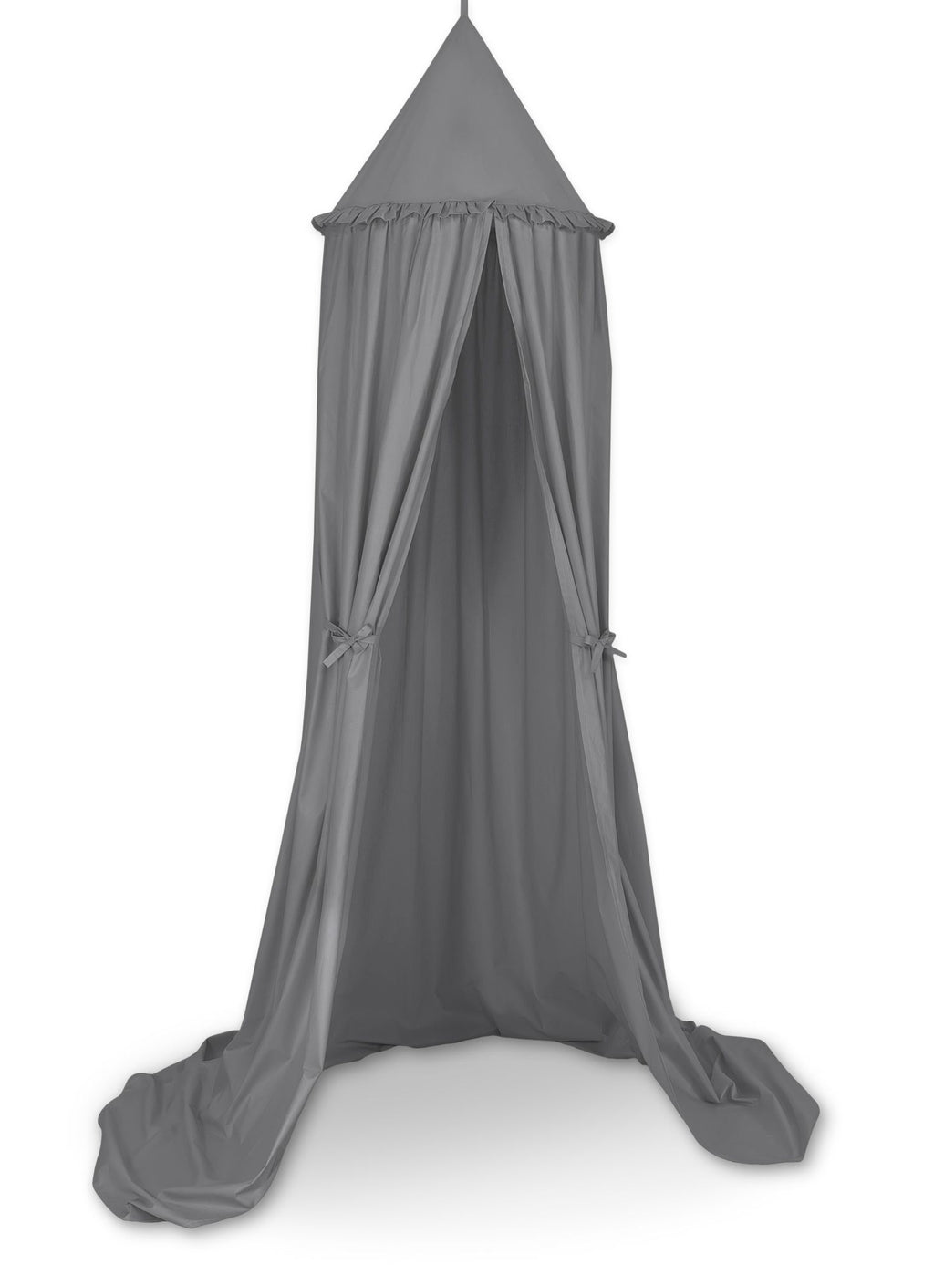 Hanging cotton canopy for children's room - anthracite