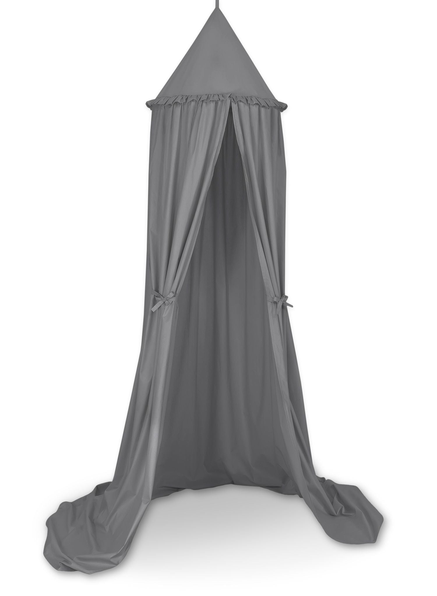 Hanging cotton canopy for children's room - anthracite