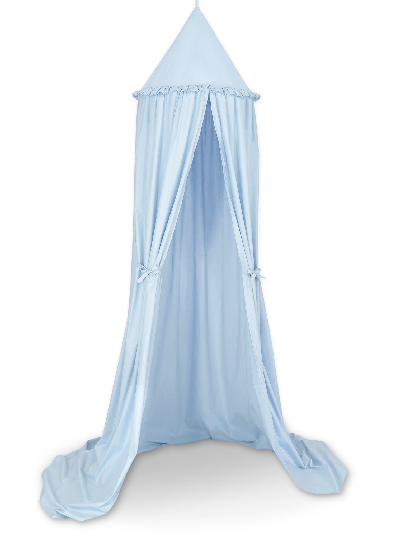 Hanging cotton canopy for children's room - blue