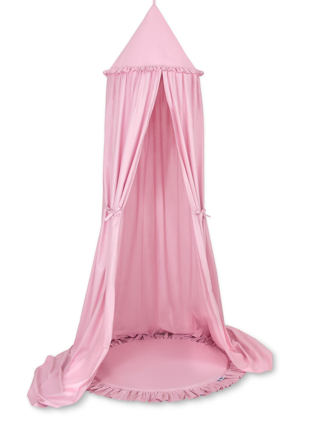Set: Hanging baldachin for children's room cotton + Floor play mat - pink