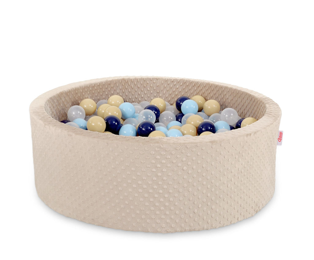 Ball-pit minky H-30 cm with balls 300pcs - beige