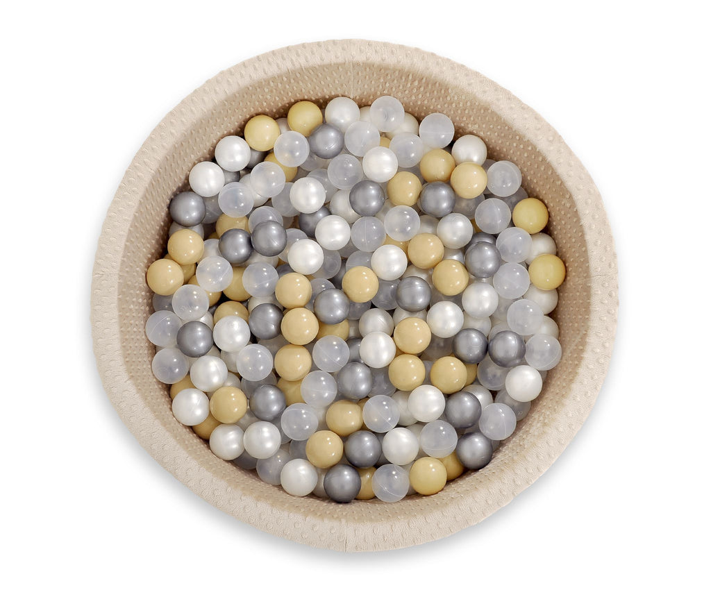 Ball-pit minky H-30 cm with balls 300pcs - beige