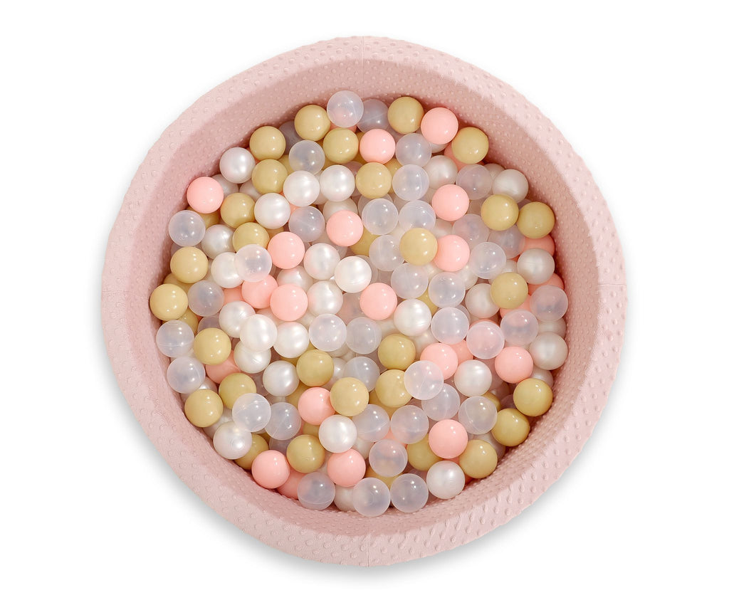 Ball-pit minky H-30 cm with balls 200pcs- blush