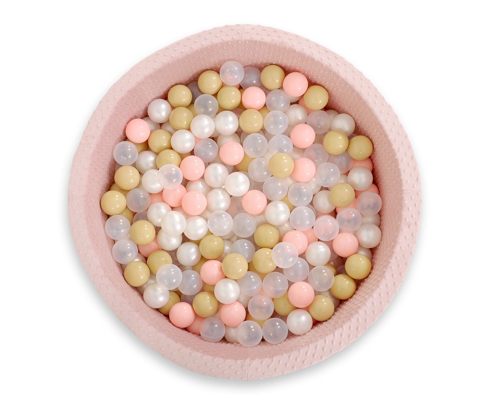 Ball-pit minky H-30 cm with balls 200pcs- blush