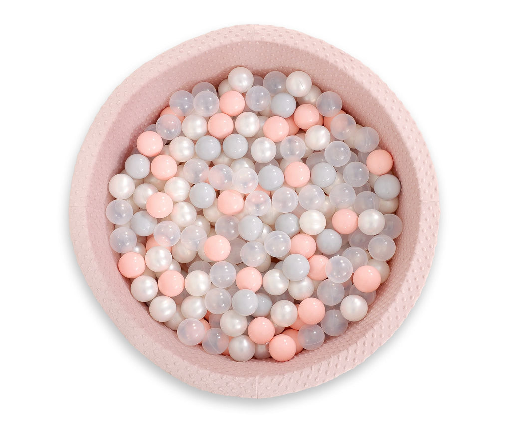 Ball-pit minky H-30 cm with balls 200pcs- blush