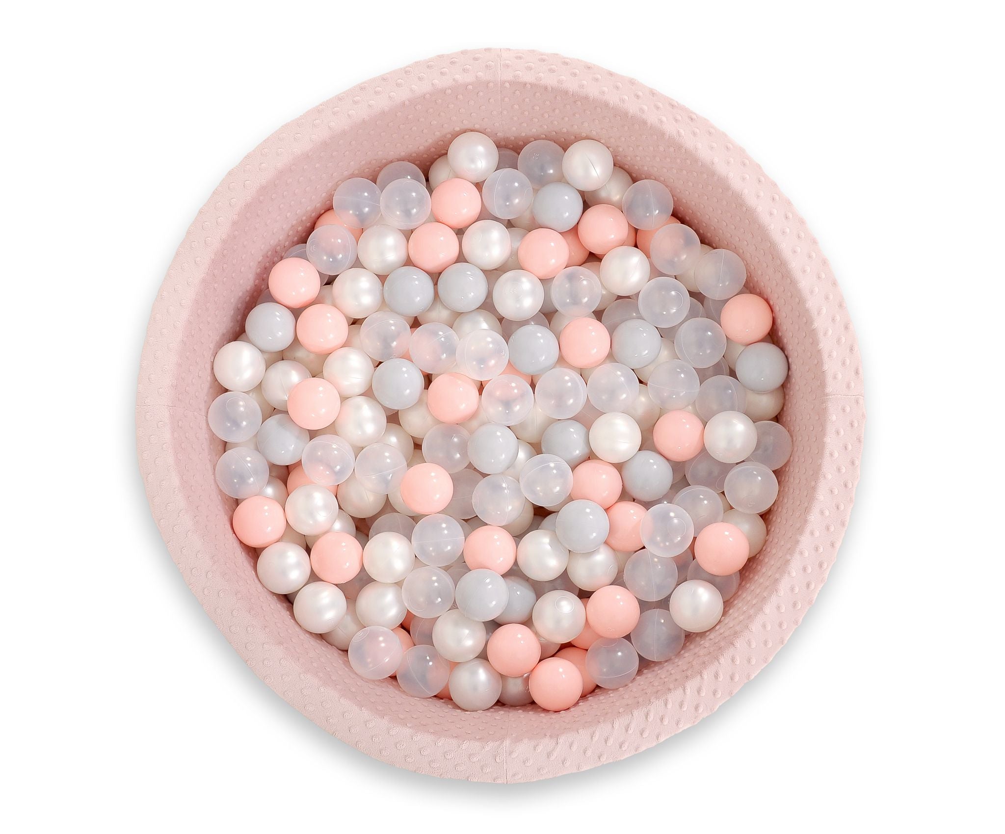 Ball-pit minky H-30 cm with balls 200pcs- blush