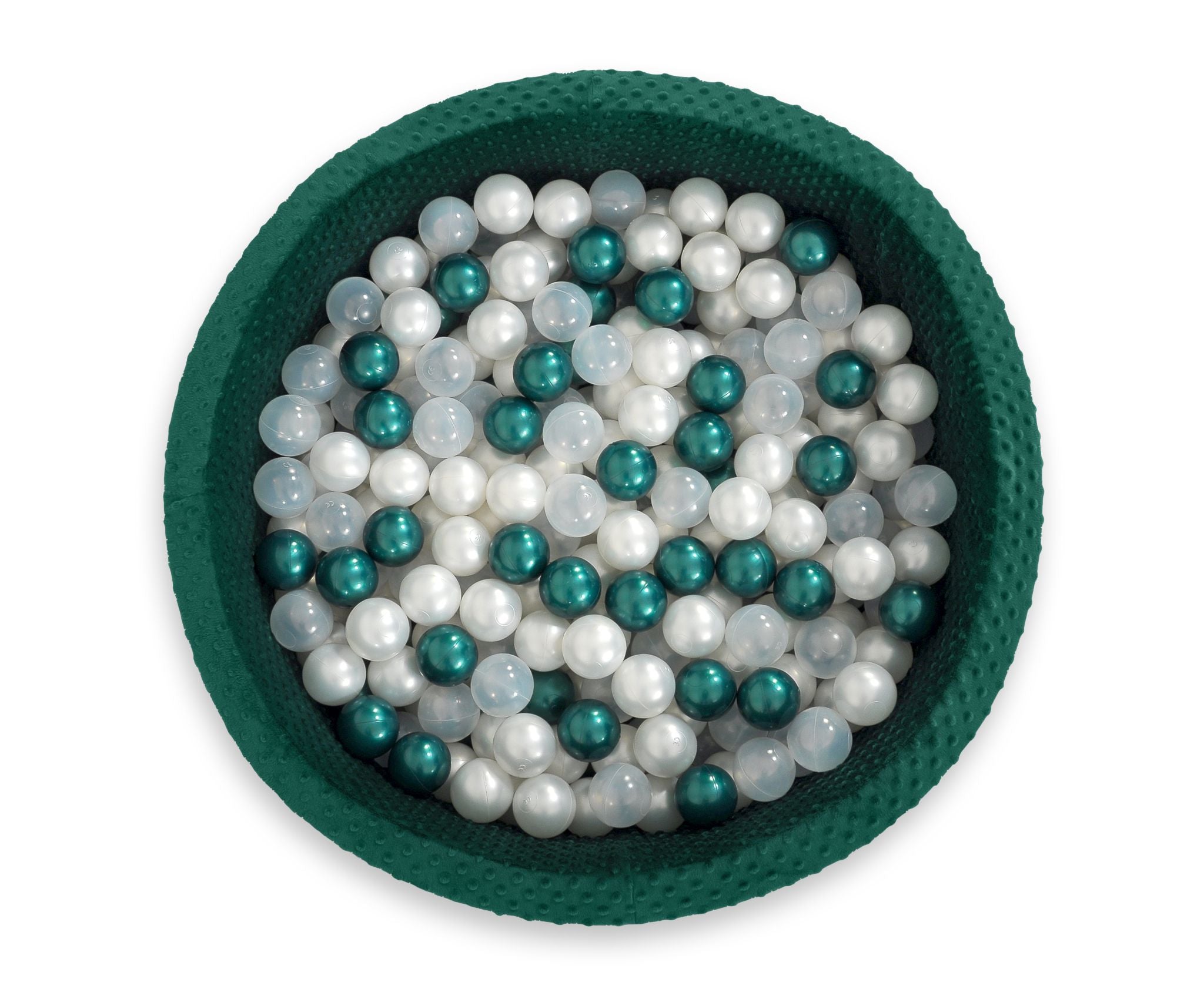 Ball-pit minky H-30 cm with balls 200pcs- bottle green