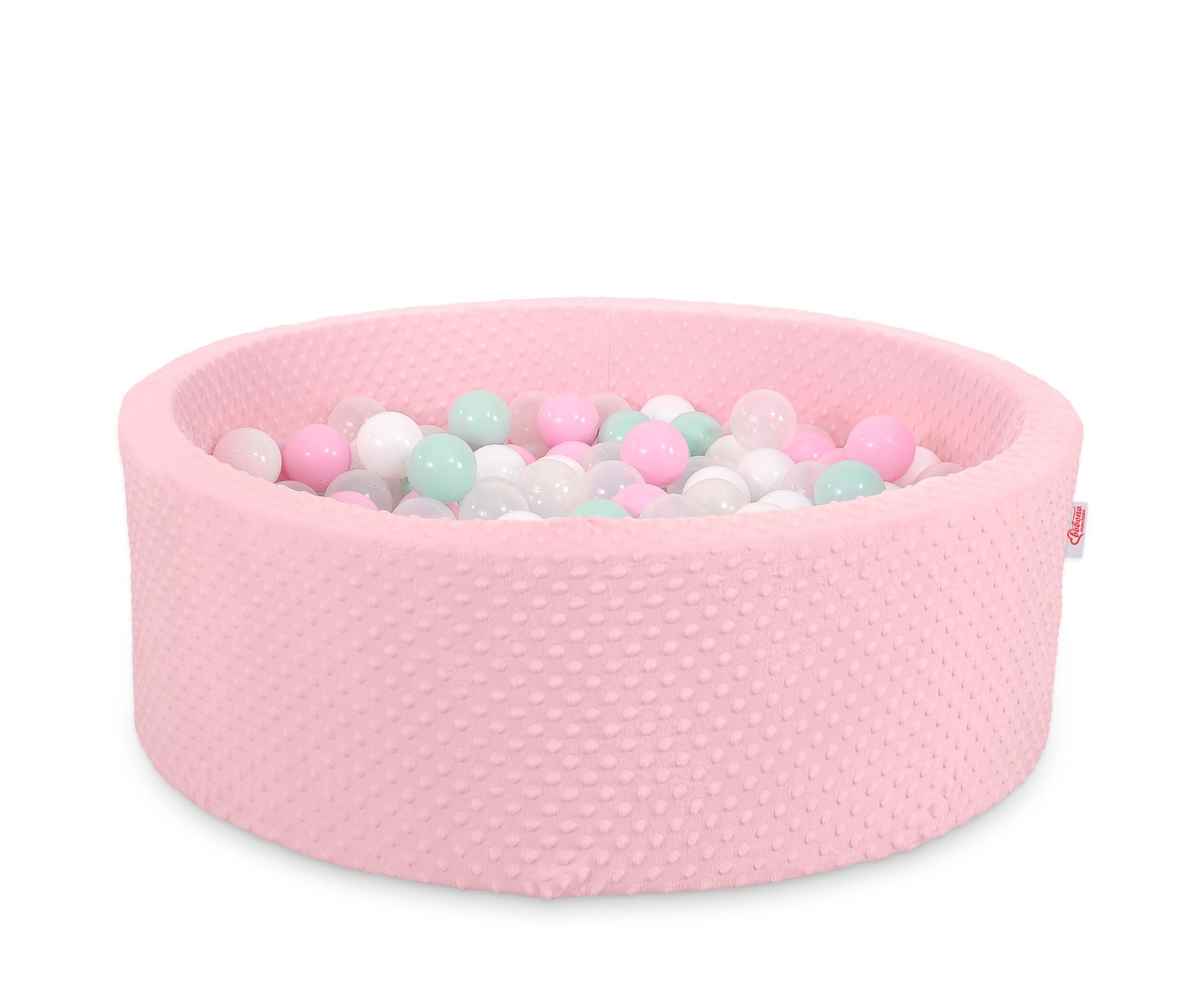 Ball-pit minky H-30 cm with balls 300pcs - pink