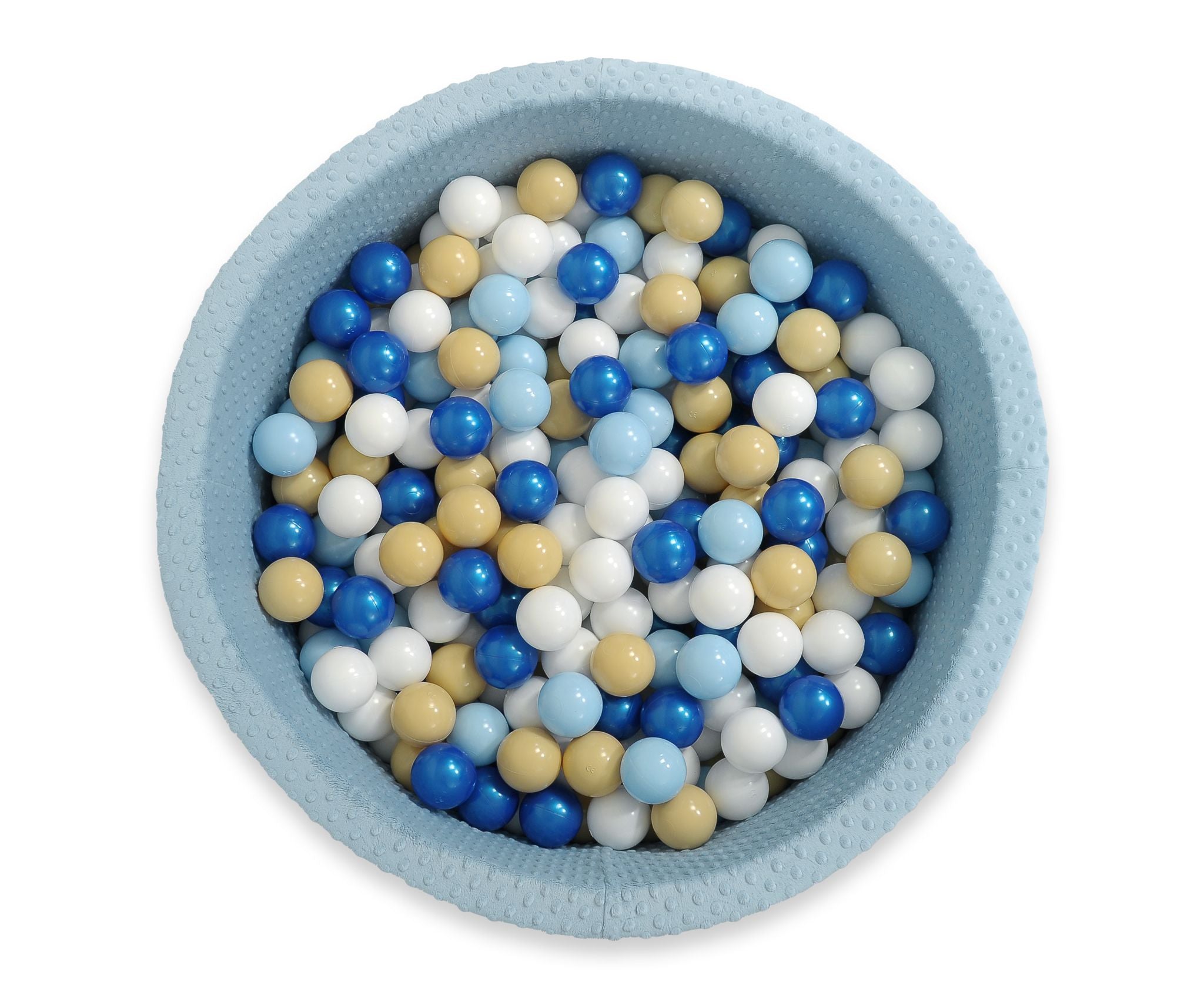 Ball-pit minky H-40 cm with balls 200pcs- misty blue