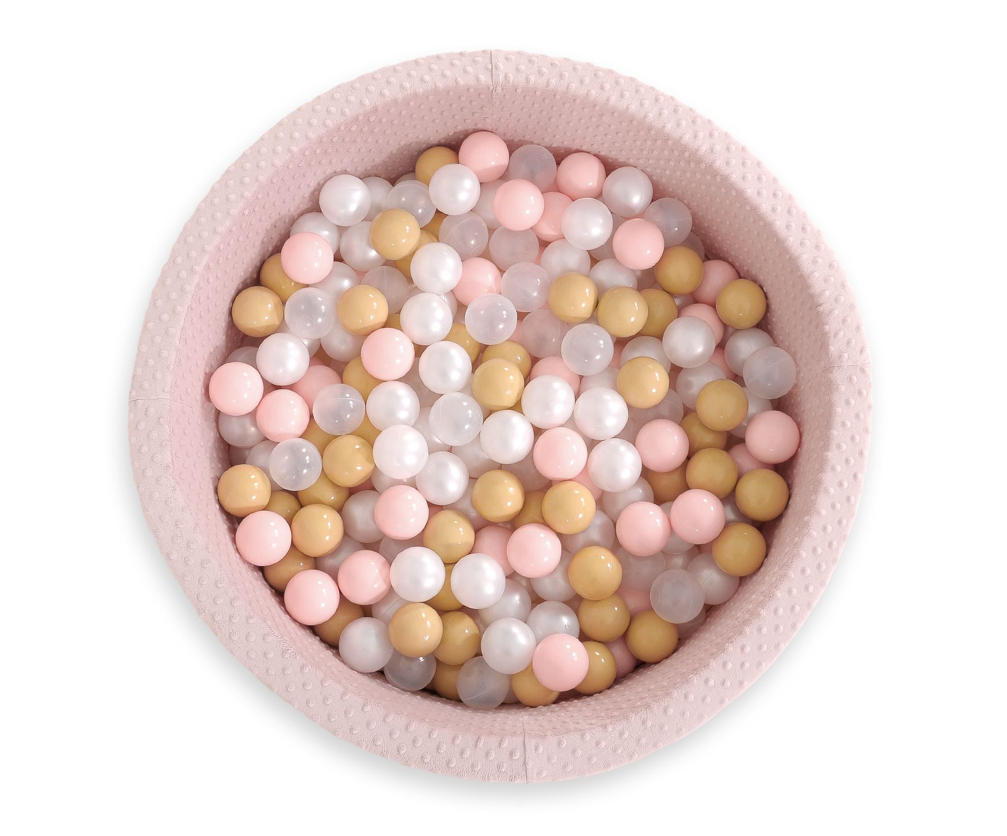 Ball-pit minky H-40 cm with balls 200pcs- blush