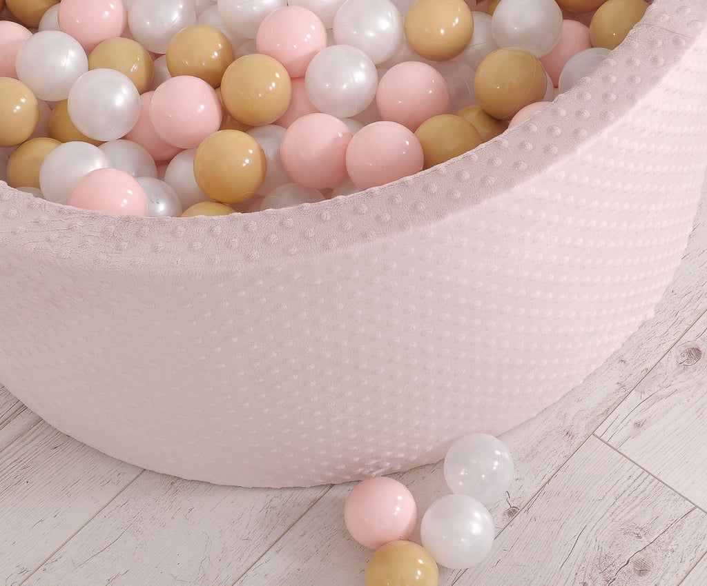 Ball-pit minky H-40 cm with balls 200pcs- blush