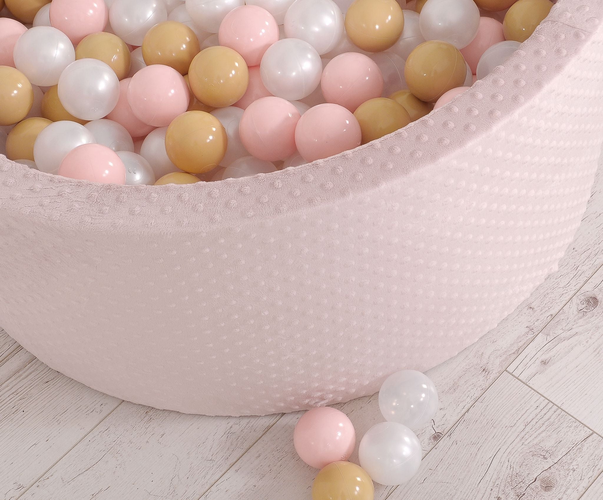 Ball-pit minky H-40 cm with balls 200pcs- blush