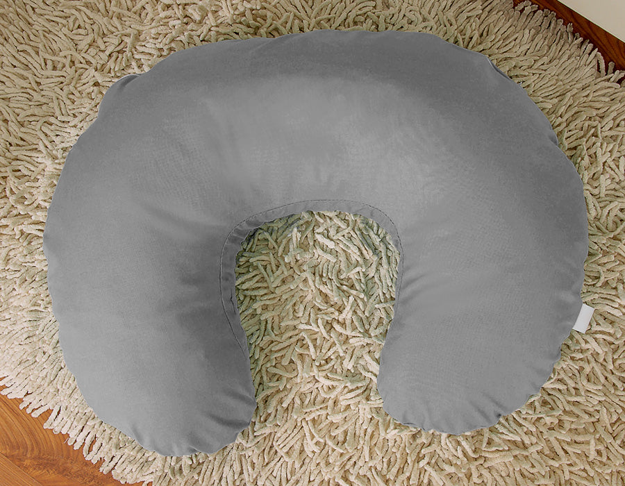 Breastfeeding Pillow Nursing Croissant Pillow, removable, Hands-Free Feeding- anthracite