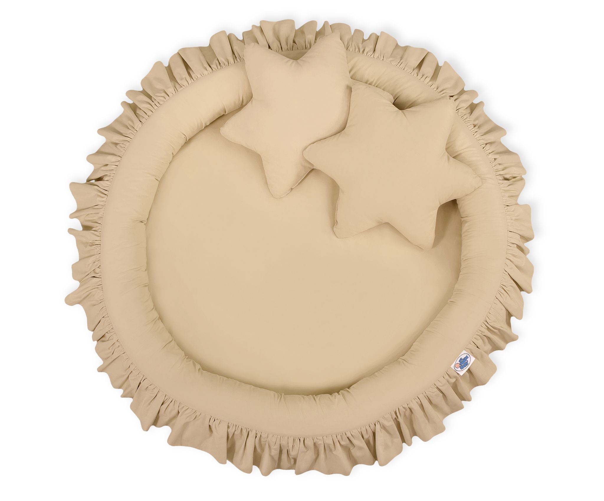 Nest with flounce - beige