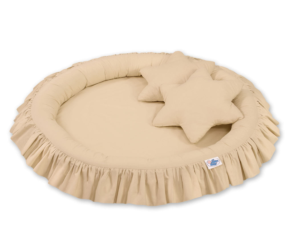 Nest with flounce - beige