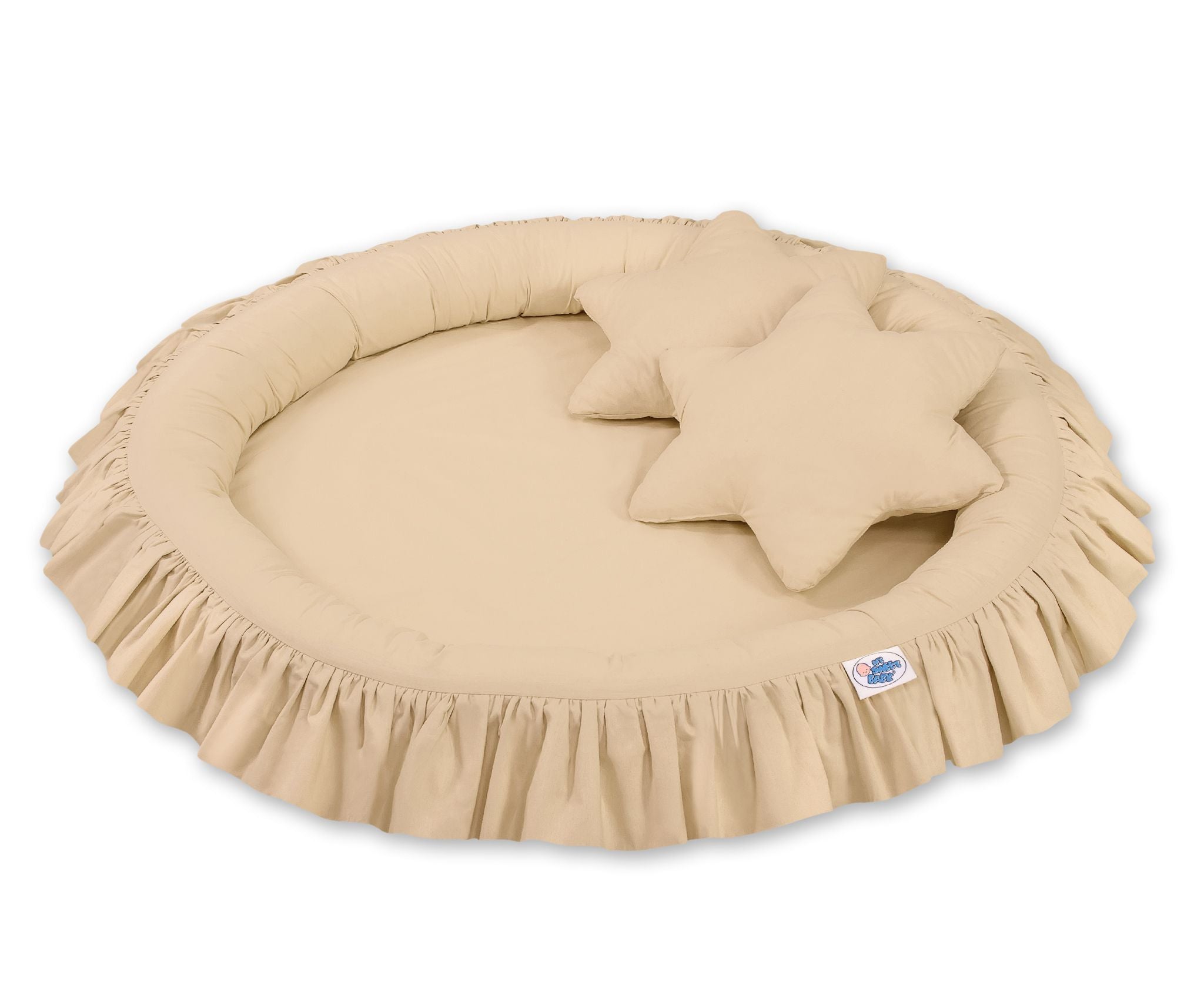 Nest with flounce - beige