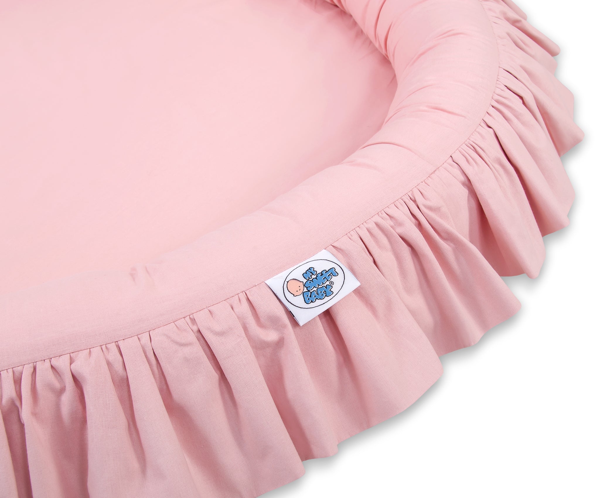 Nest with flounce - pastel pink