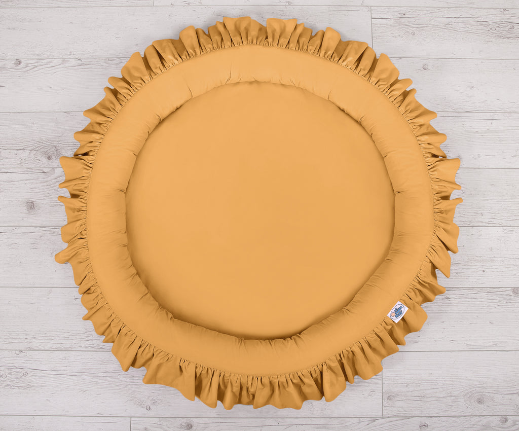 Nest with flounce - honey yellow