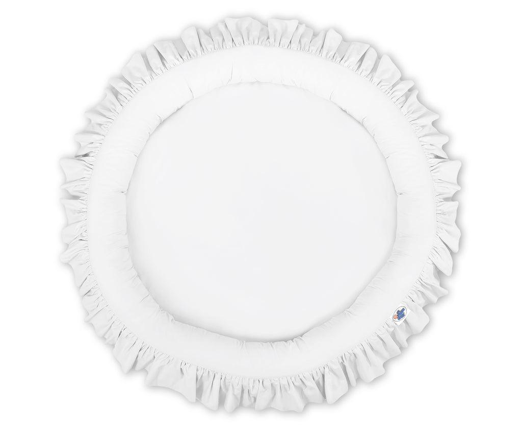 Nest with flounce - white