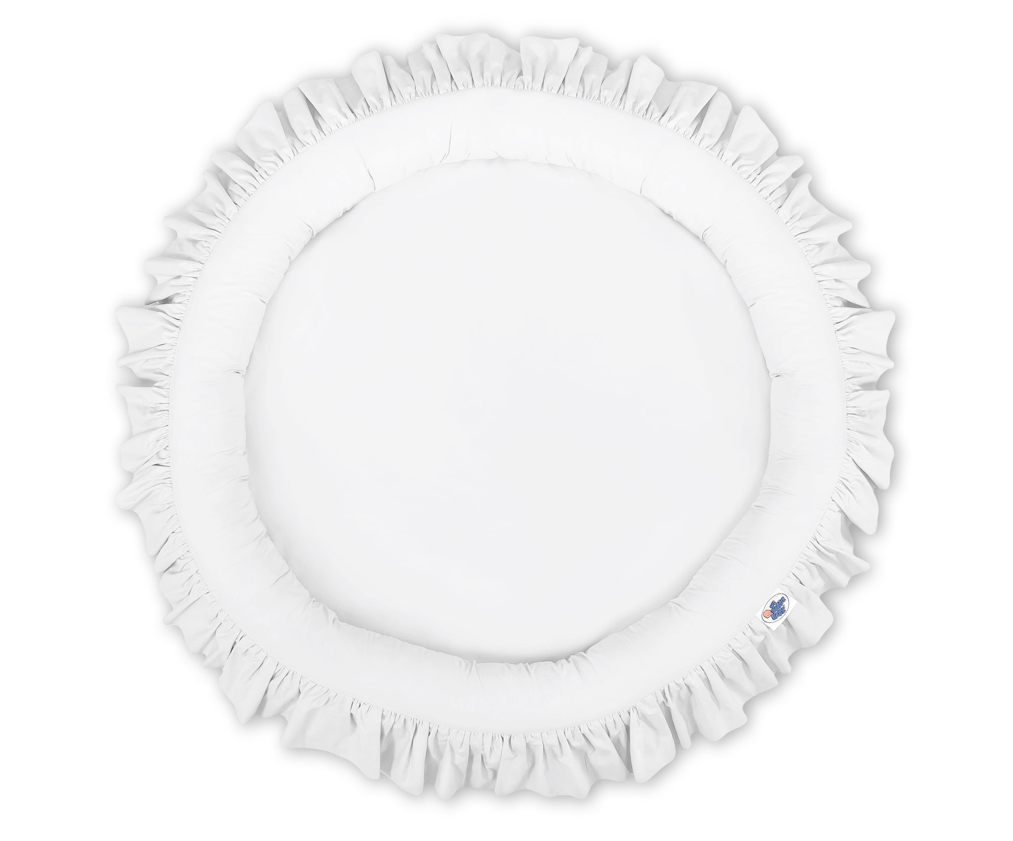 Nest with flounce - white