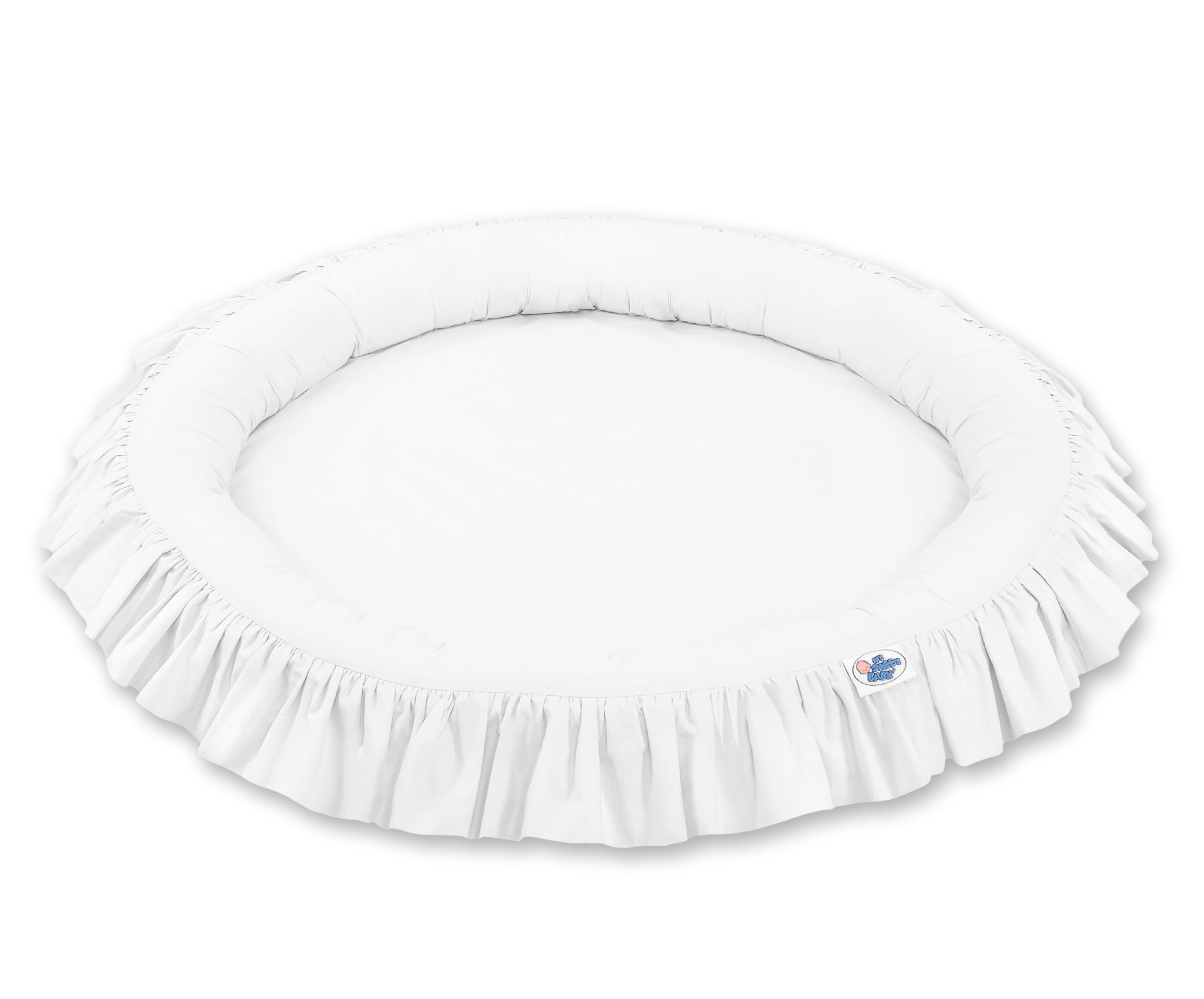Nest with flounce - white