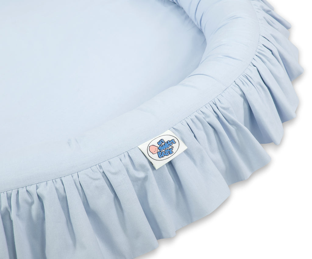 Nest with flounce - blue
