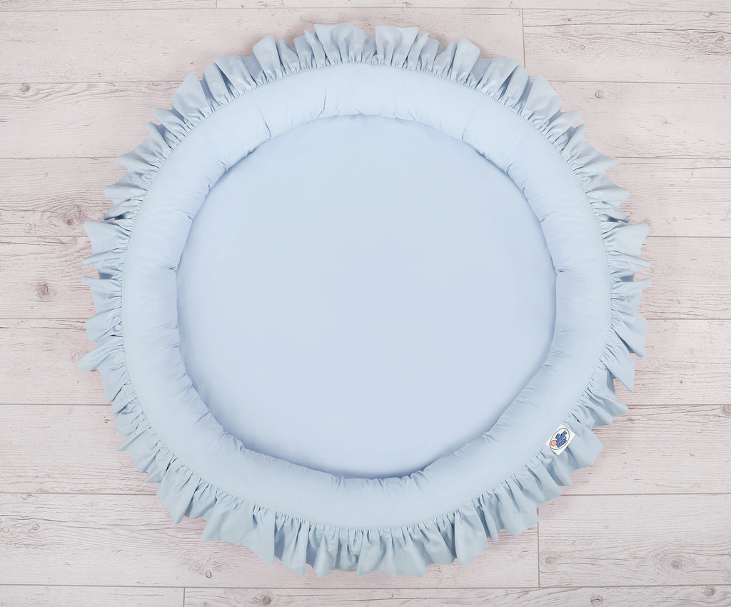 Nest with flounce - blue