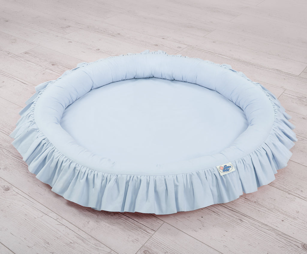 Nest with flounce - blue