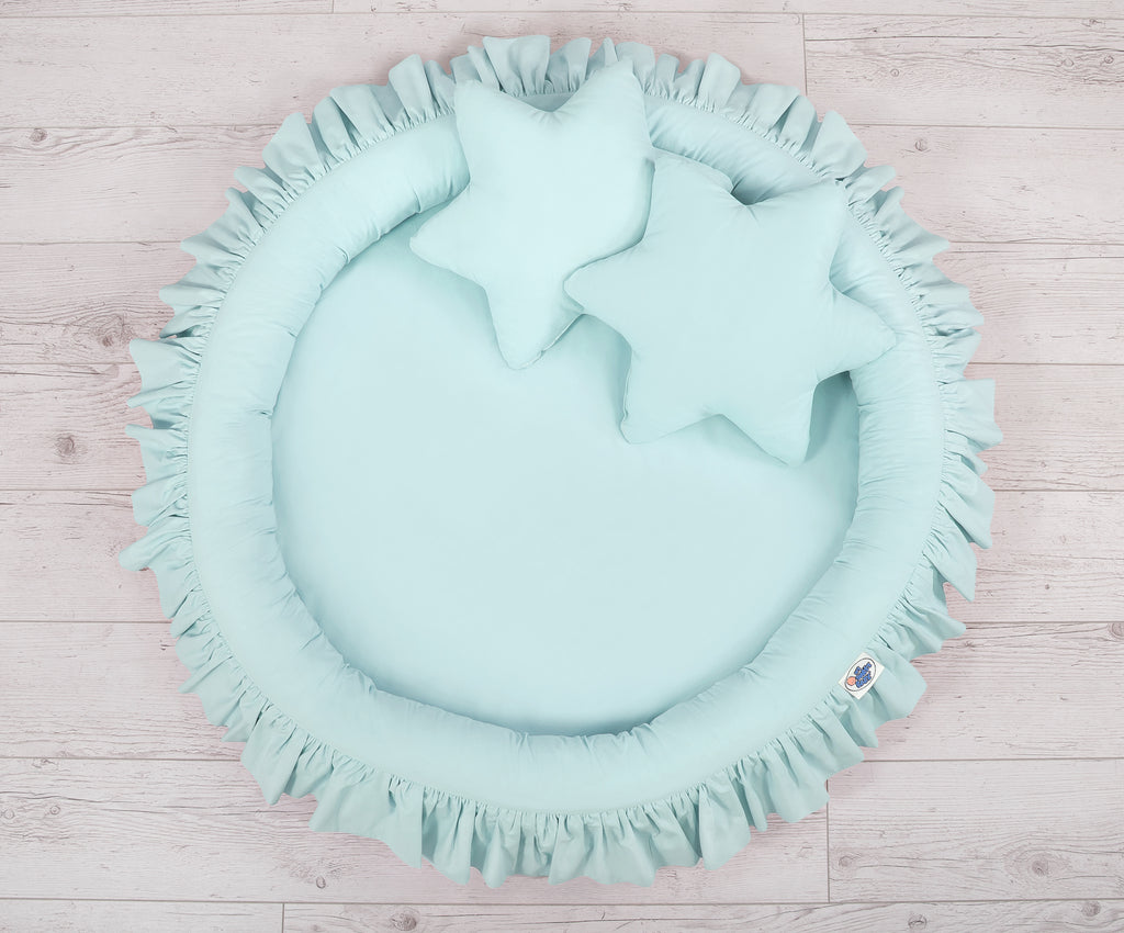 Nest with flounce - mint