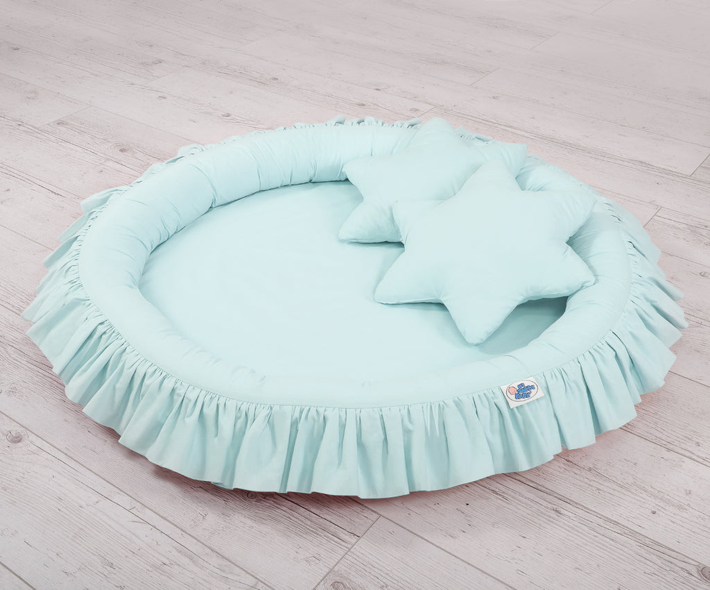 Nest with flounce - mint