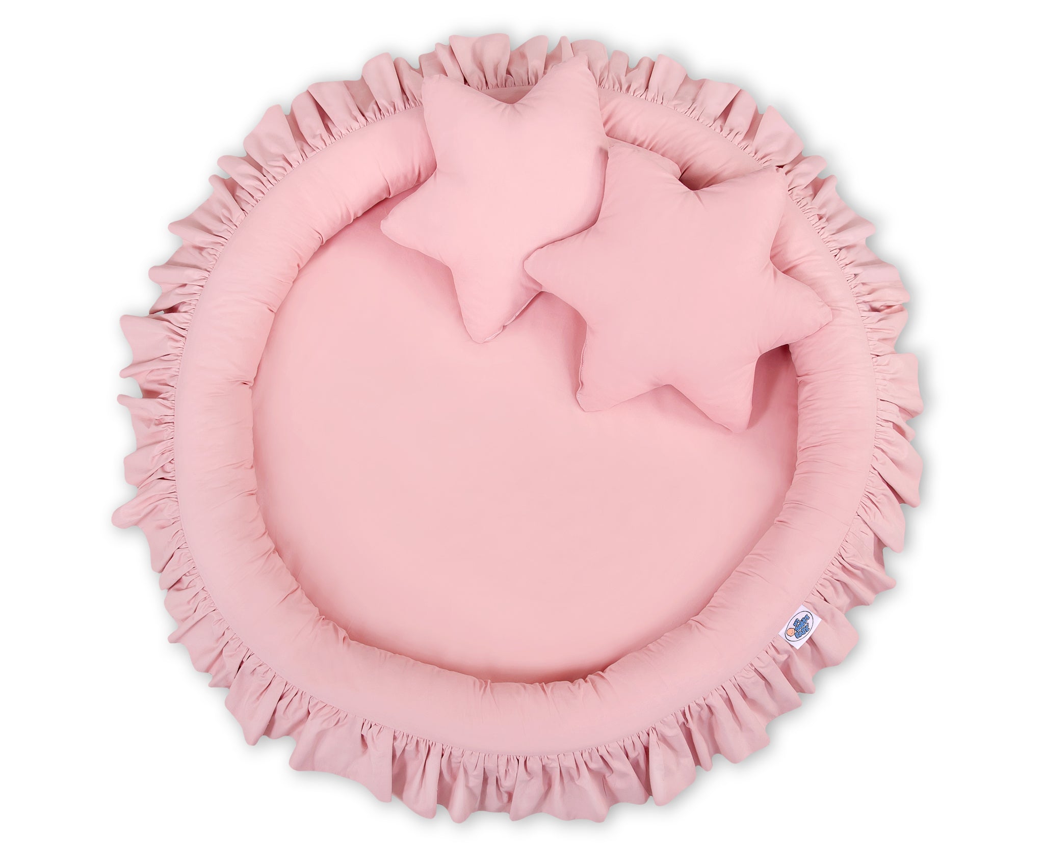 Nest with flounce - pastel pink