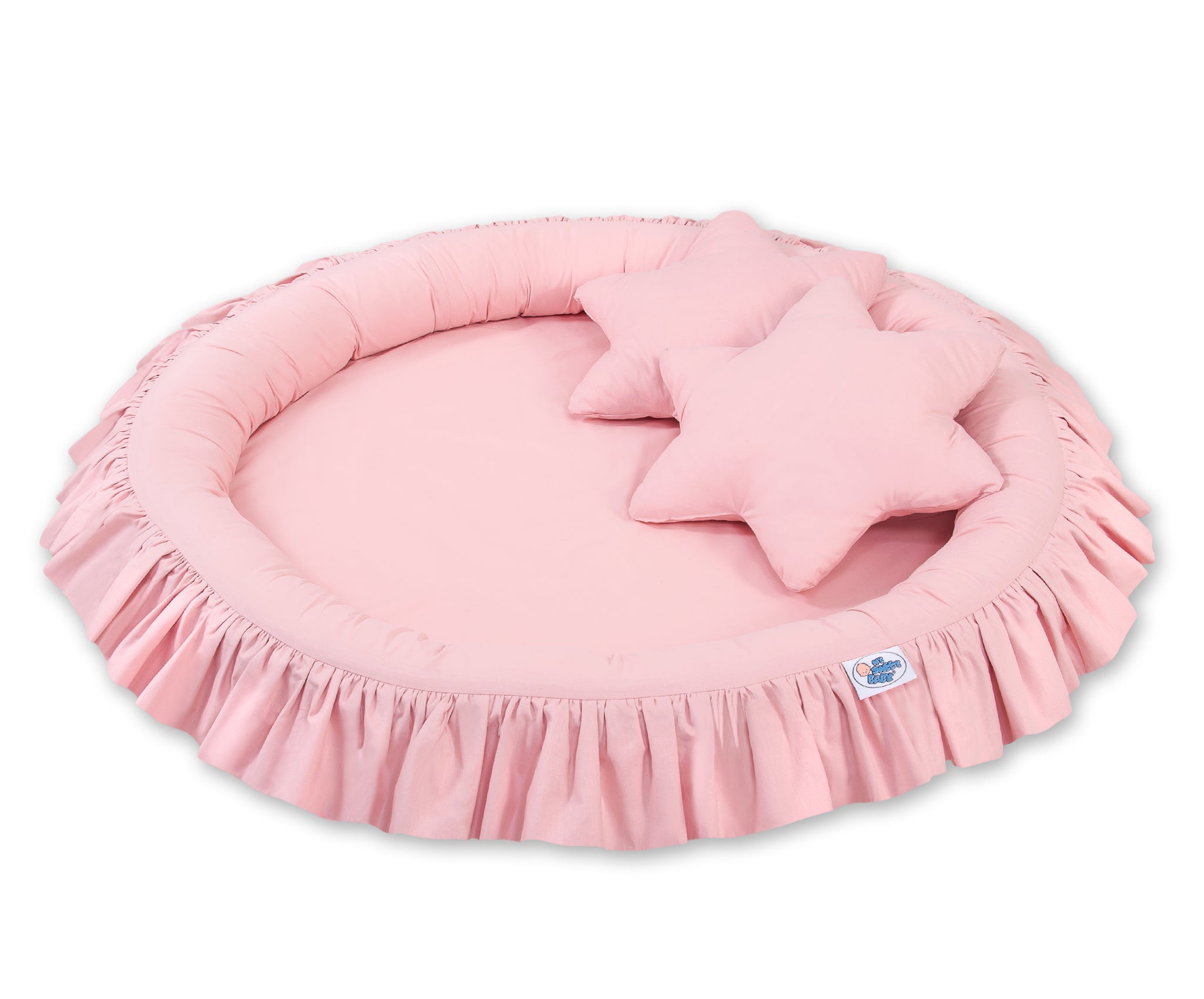 Nest with flounce - pastel pink