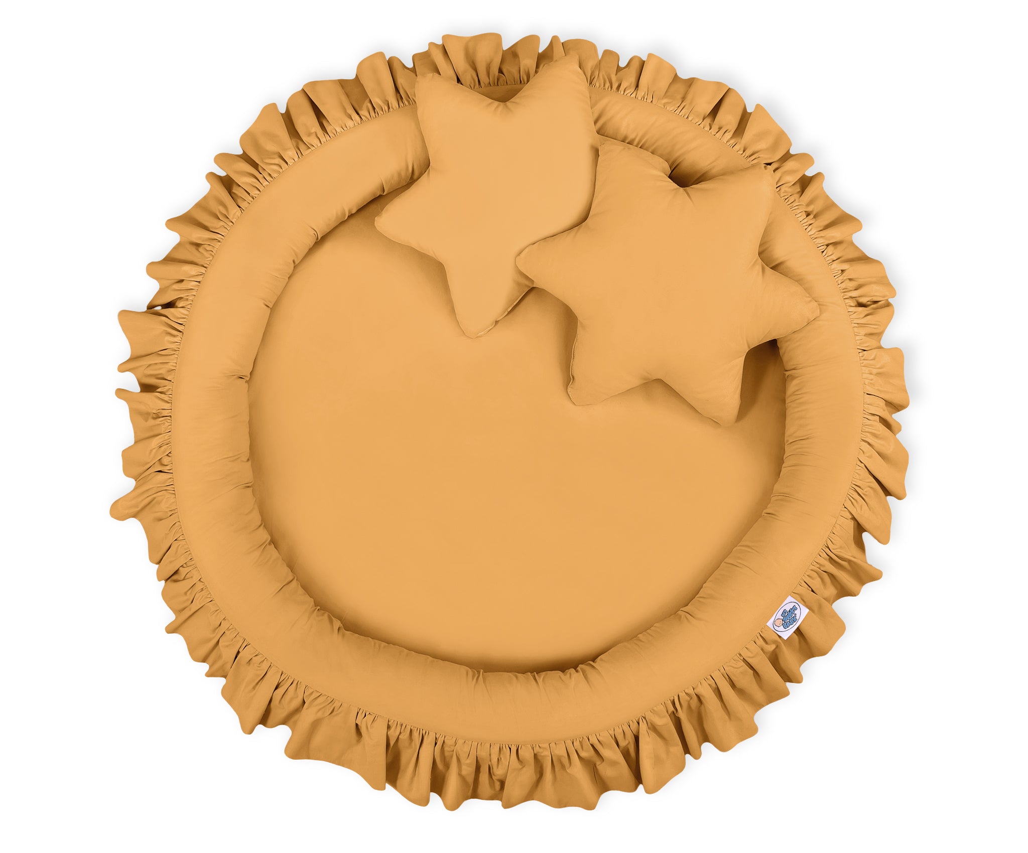 Nest with flounce - honey yellow