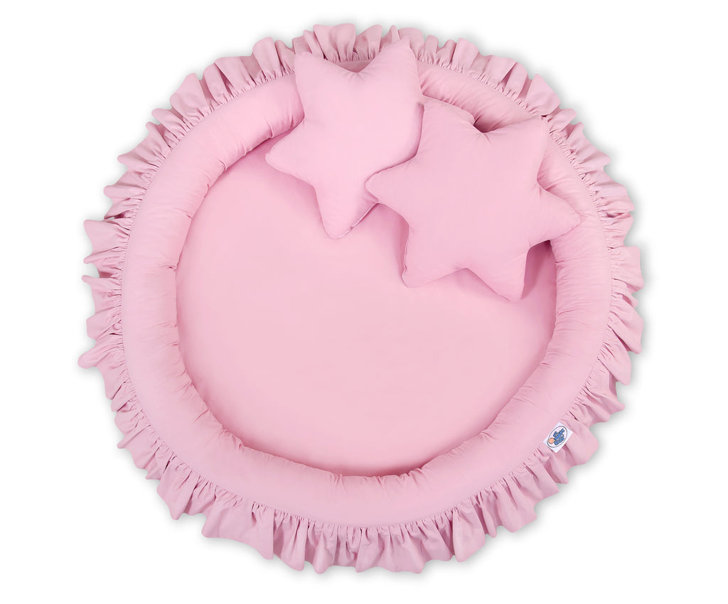 Nest with flounce - pink