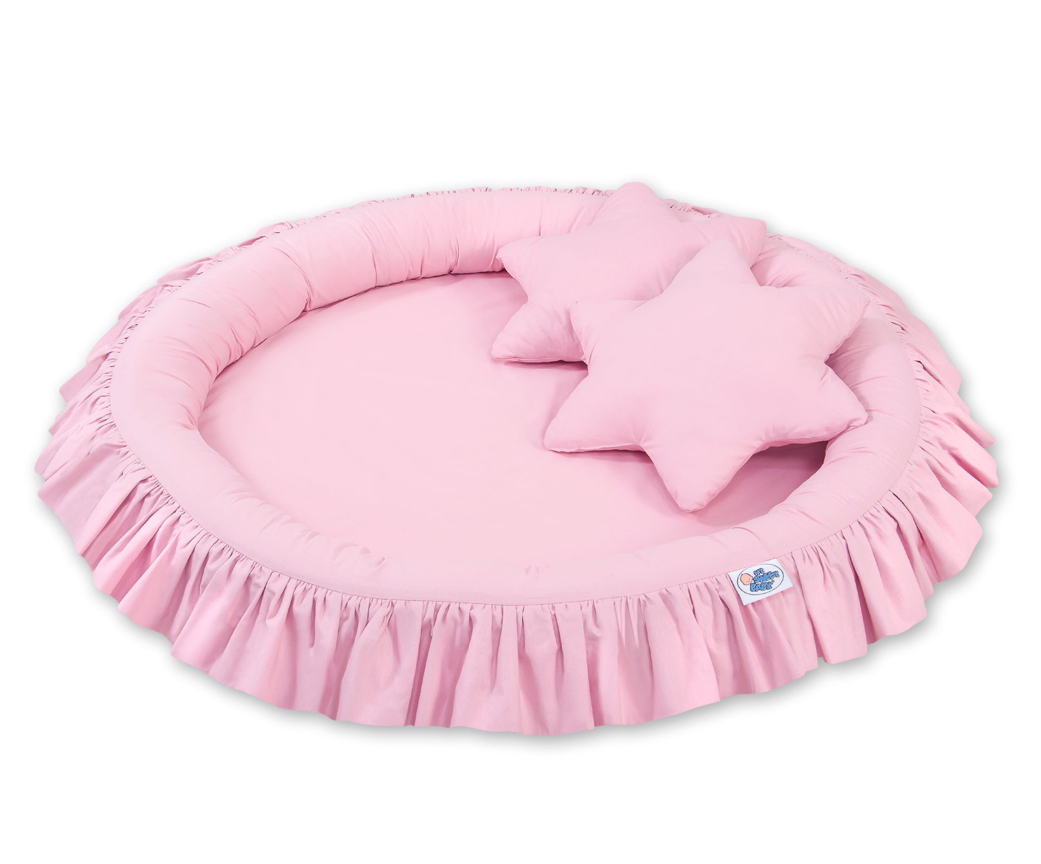 Nest with flounce - pink