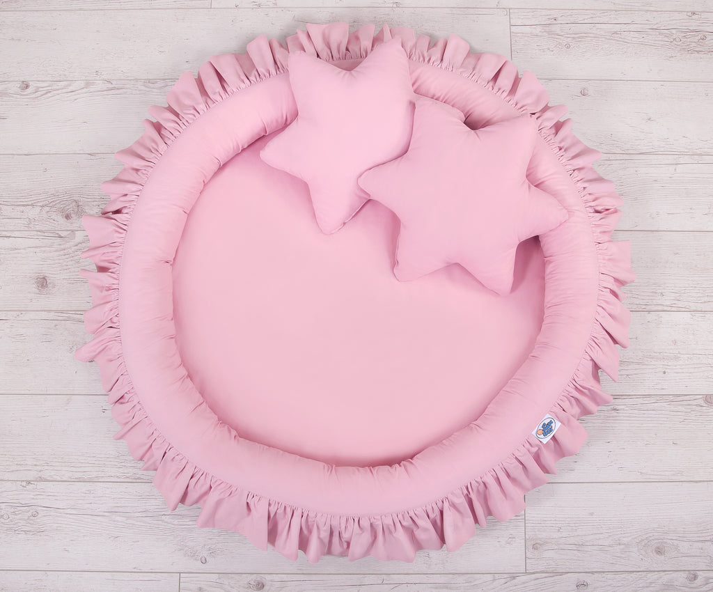 Nest with flounce - pink