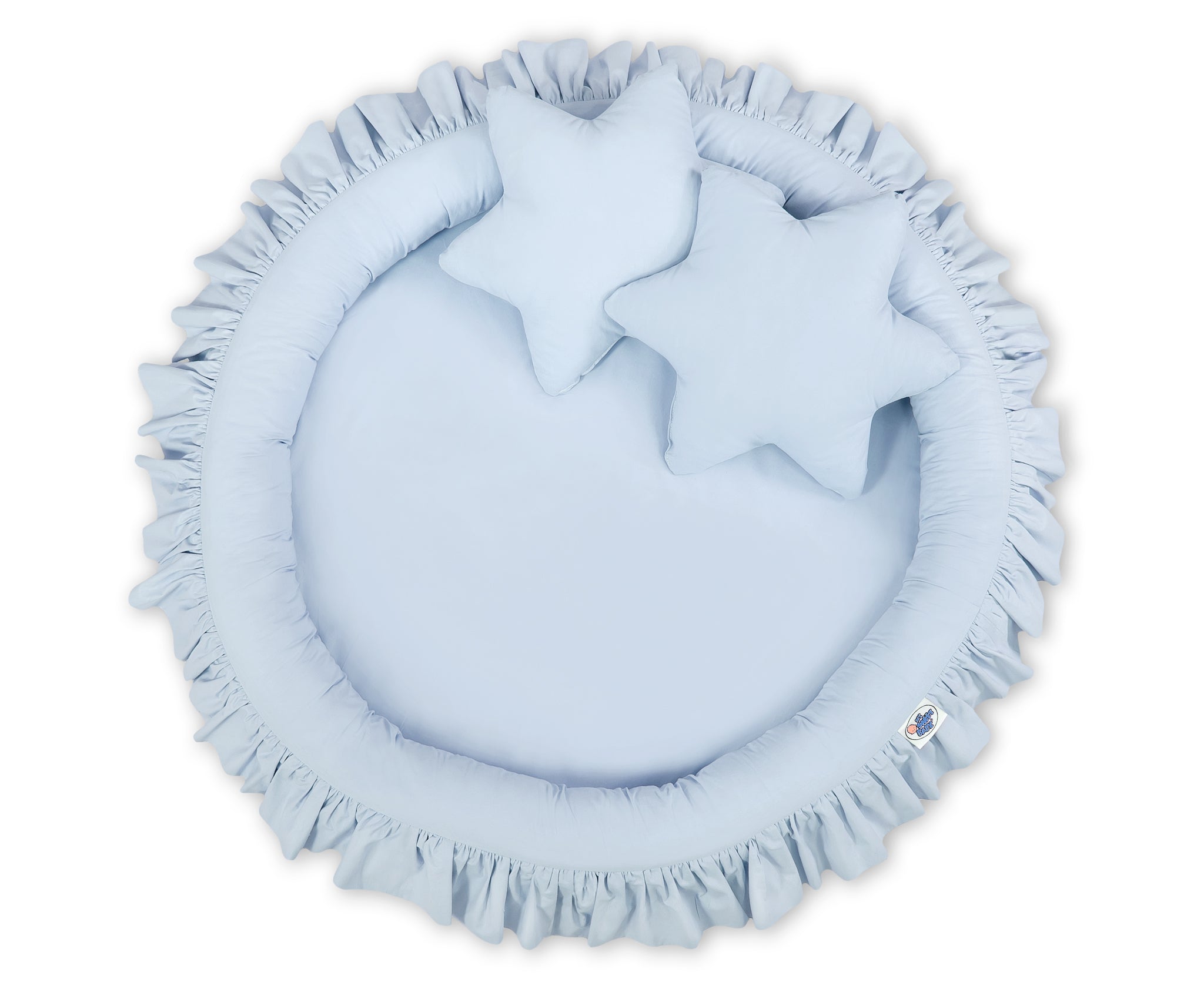 Nest with flounce - blue