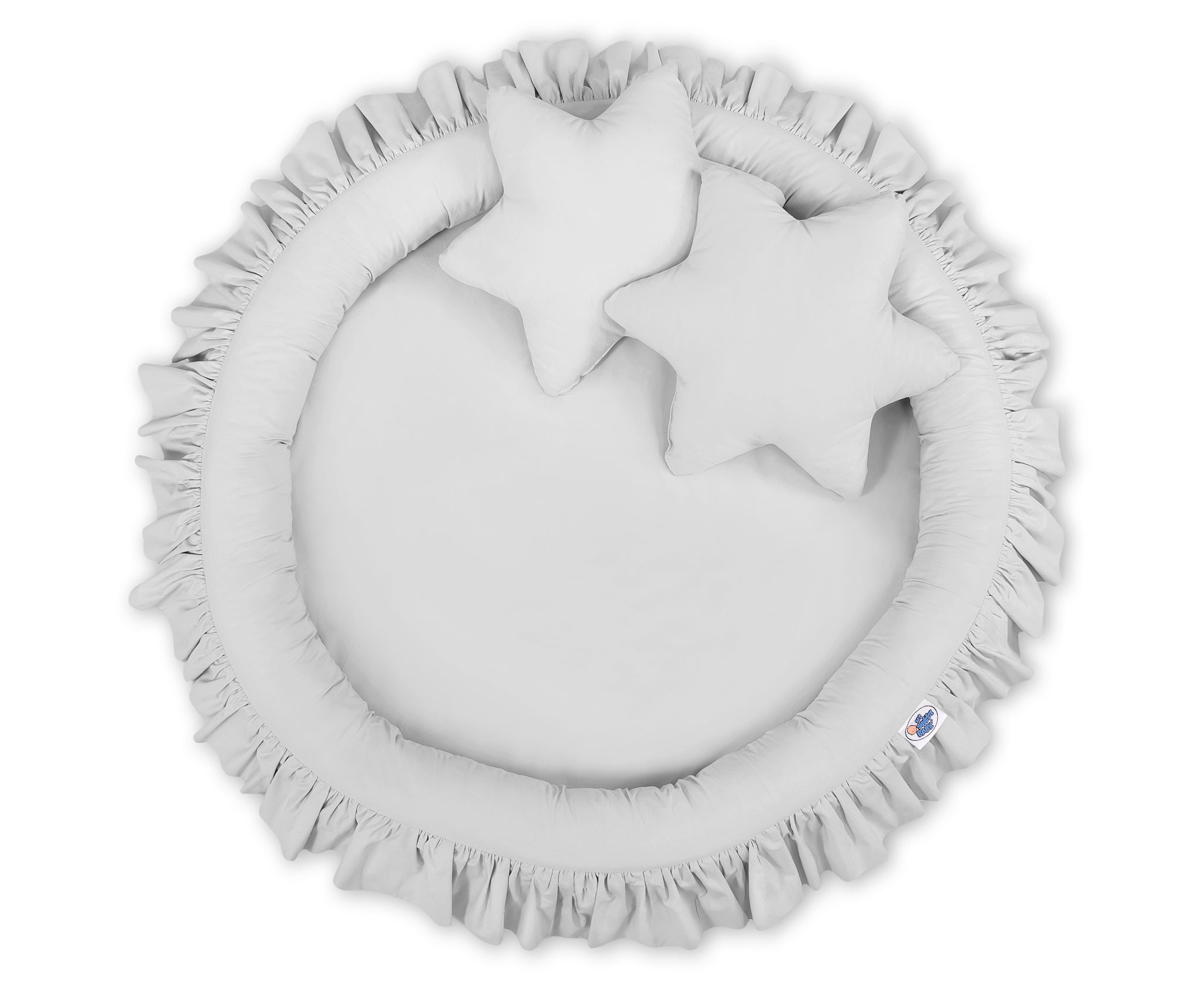 Nest with flounce - gray