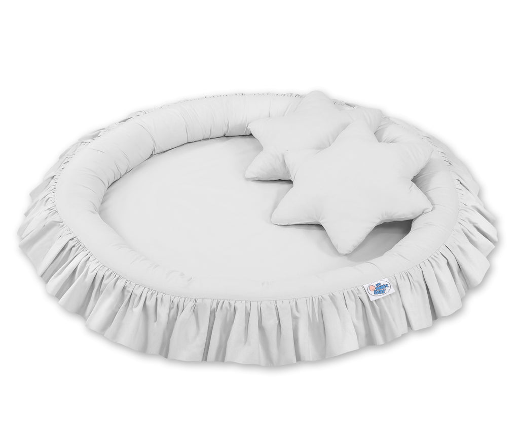 Nest with flounce - gray