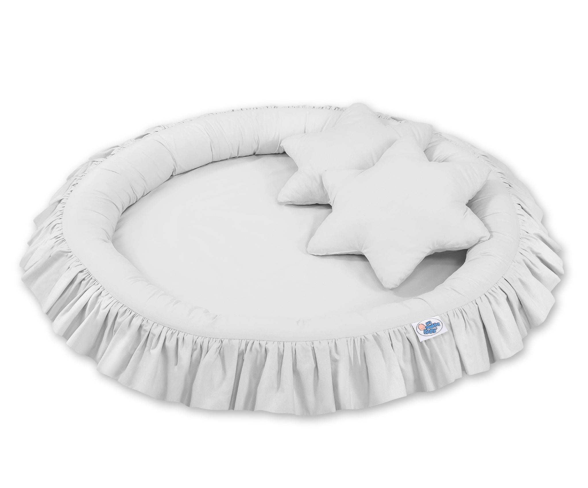 Nest with flounce - gray