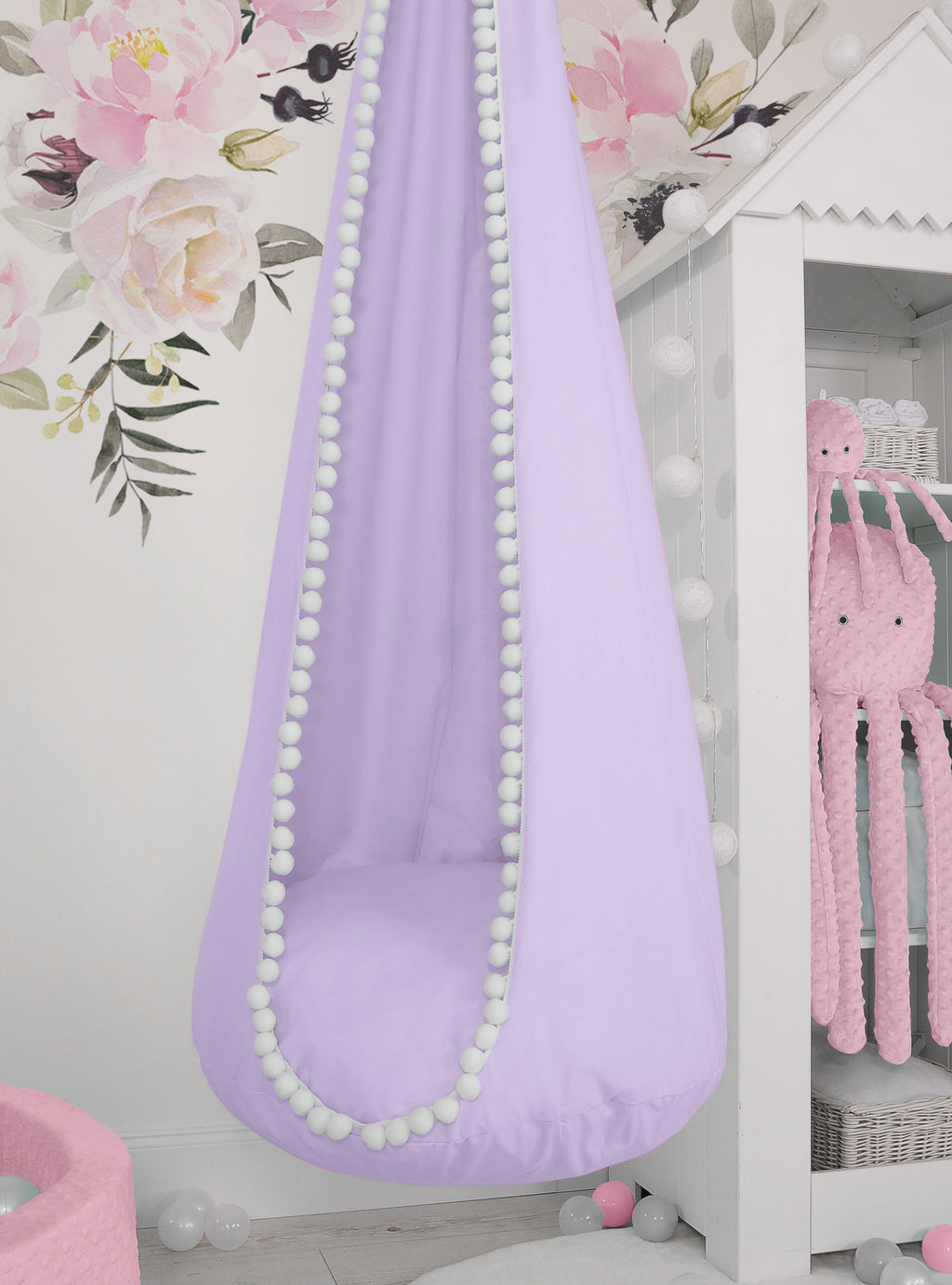 Hanging swing hammock cocoon - lila