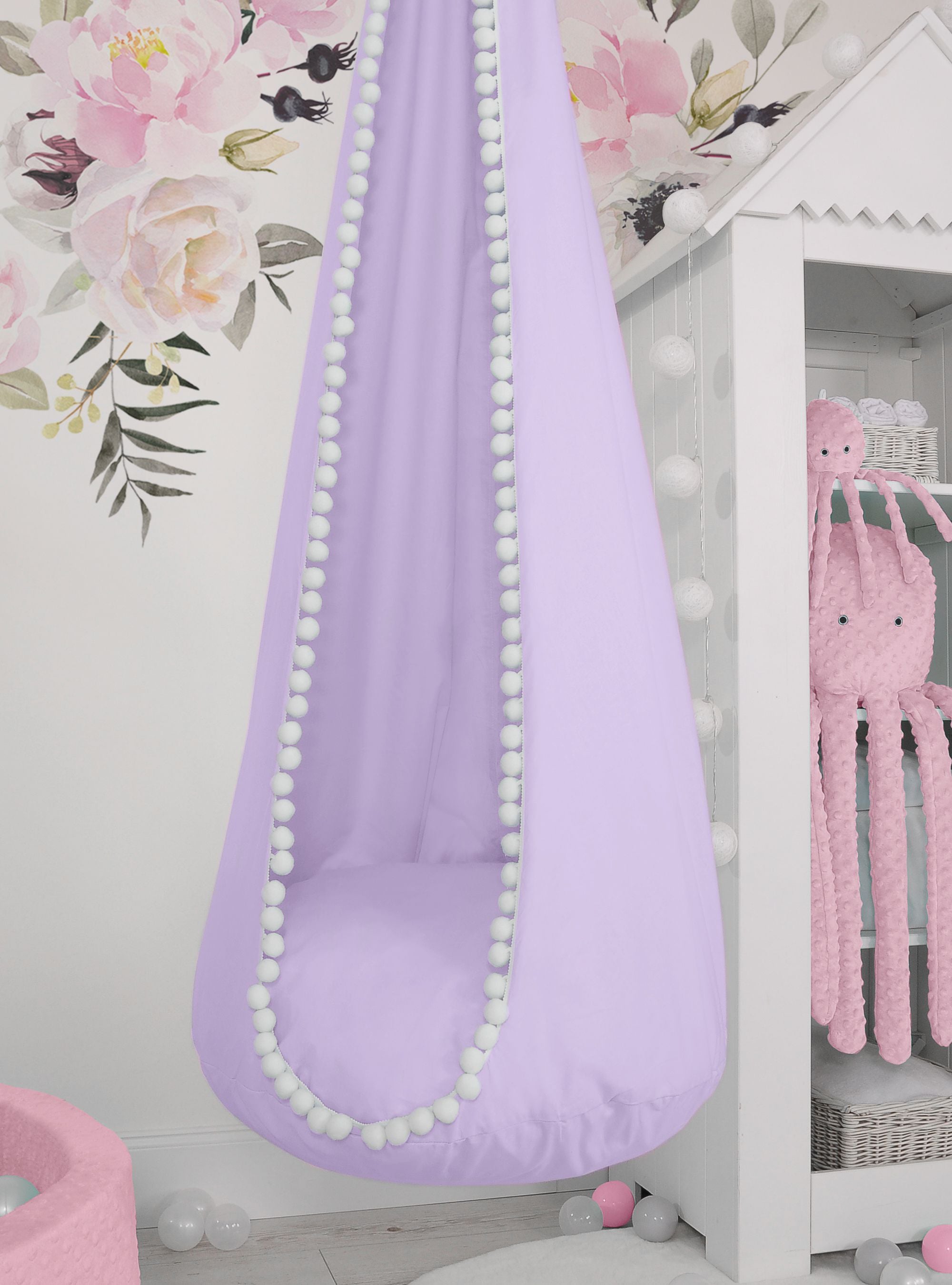 Hanging swing hammock cocoon - lila