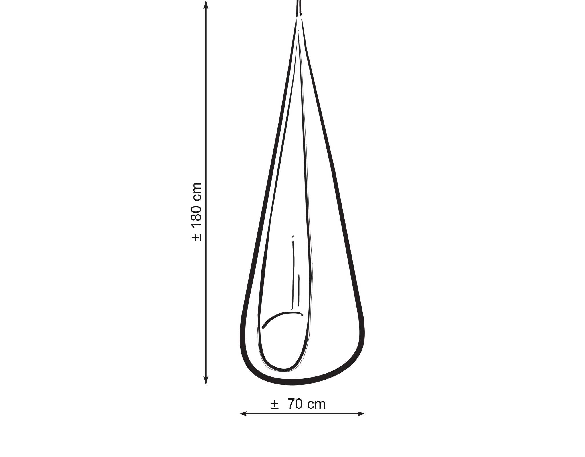 Hanging swing hammock cocoon - bottle green