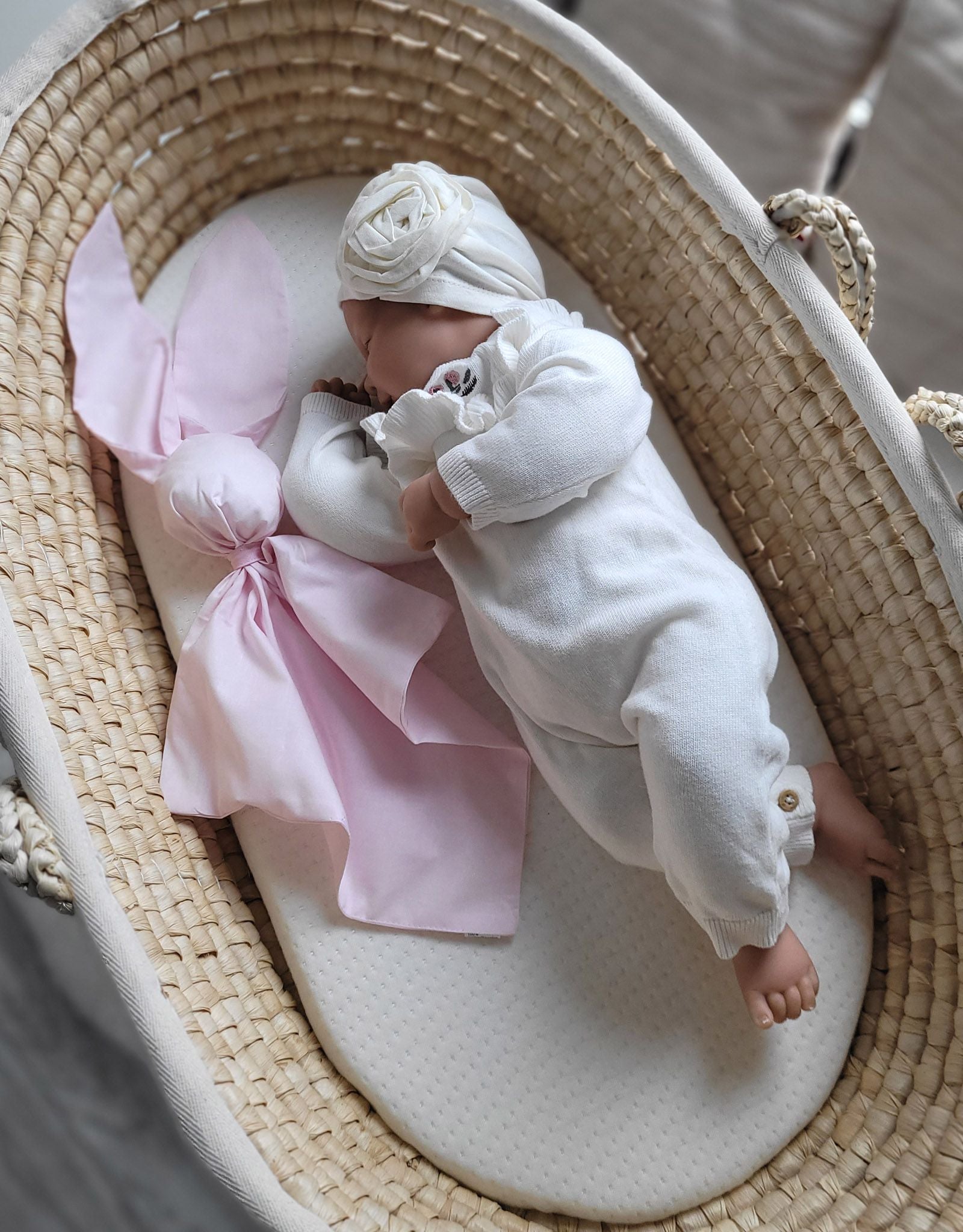 Soft cosy cuddly bunny blanket in cotton - Pink