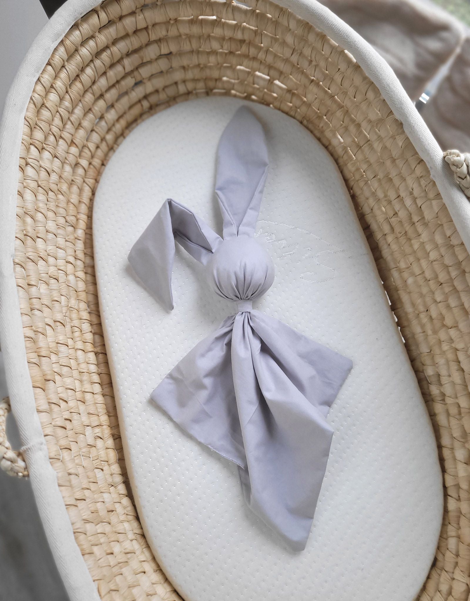 Soft cosy cuddly bunny blanket in cotton - Grey