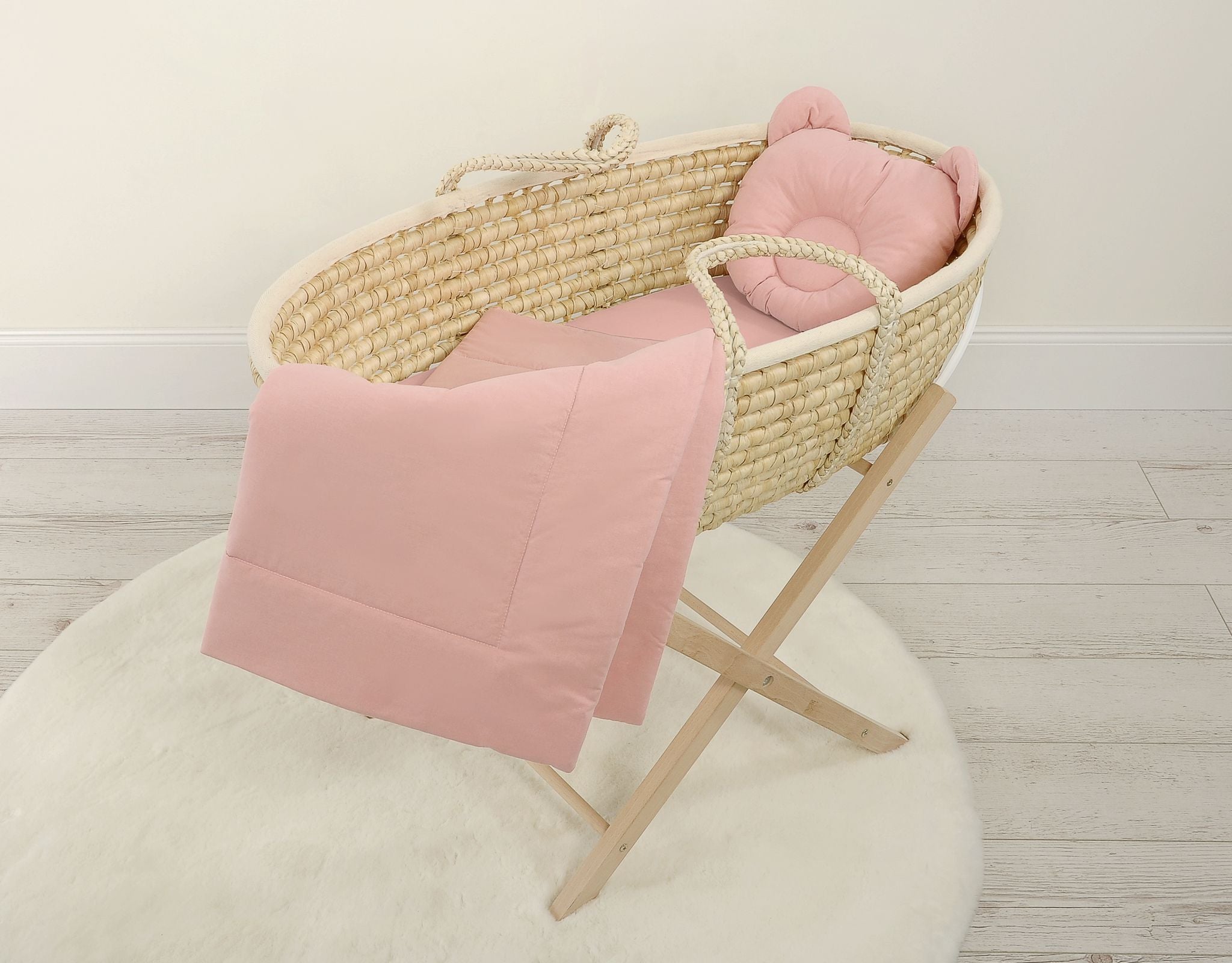 Blanket with pillow - 2pcs set - pastel pink