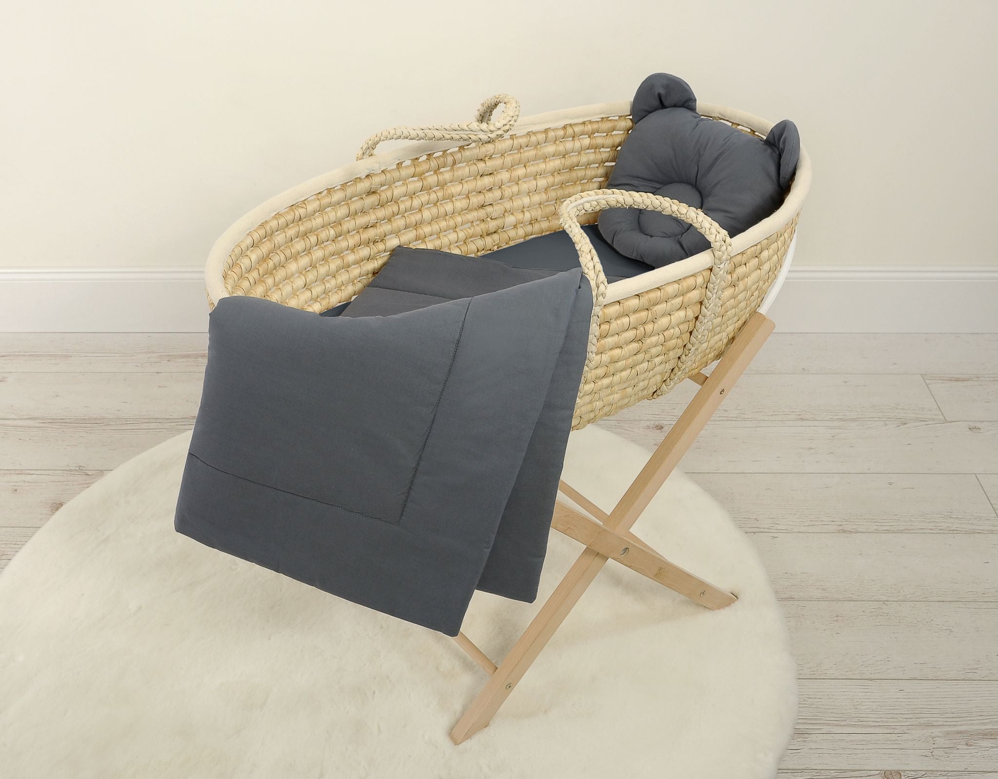 Blanket with pillow - 2pcs set - anthracite