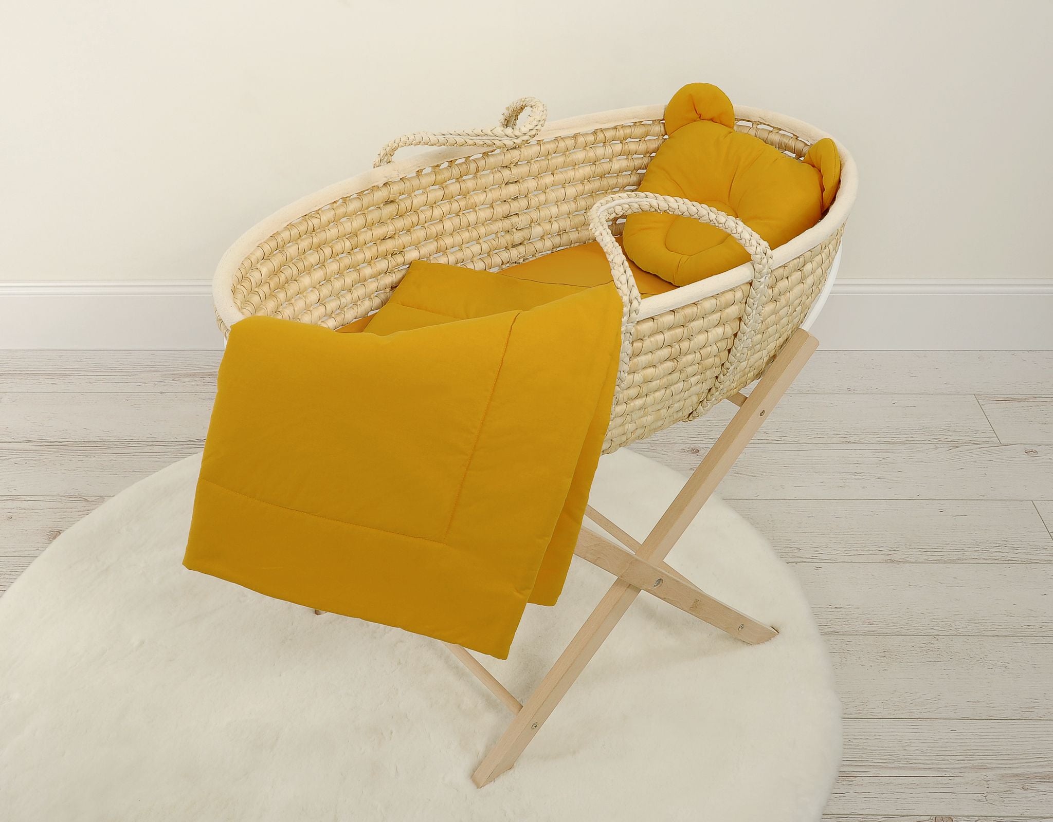 Blanket with pillow - 2pcs set - honey yellow