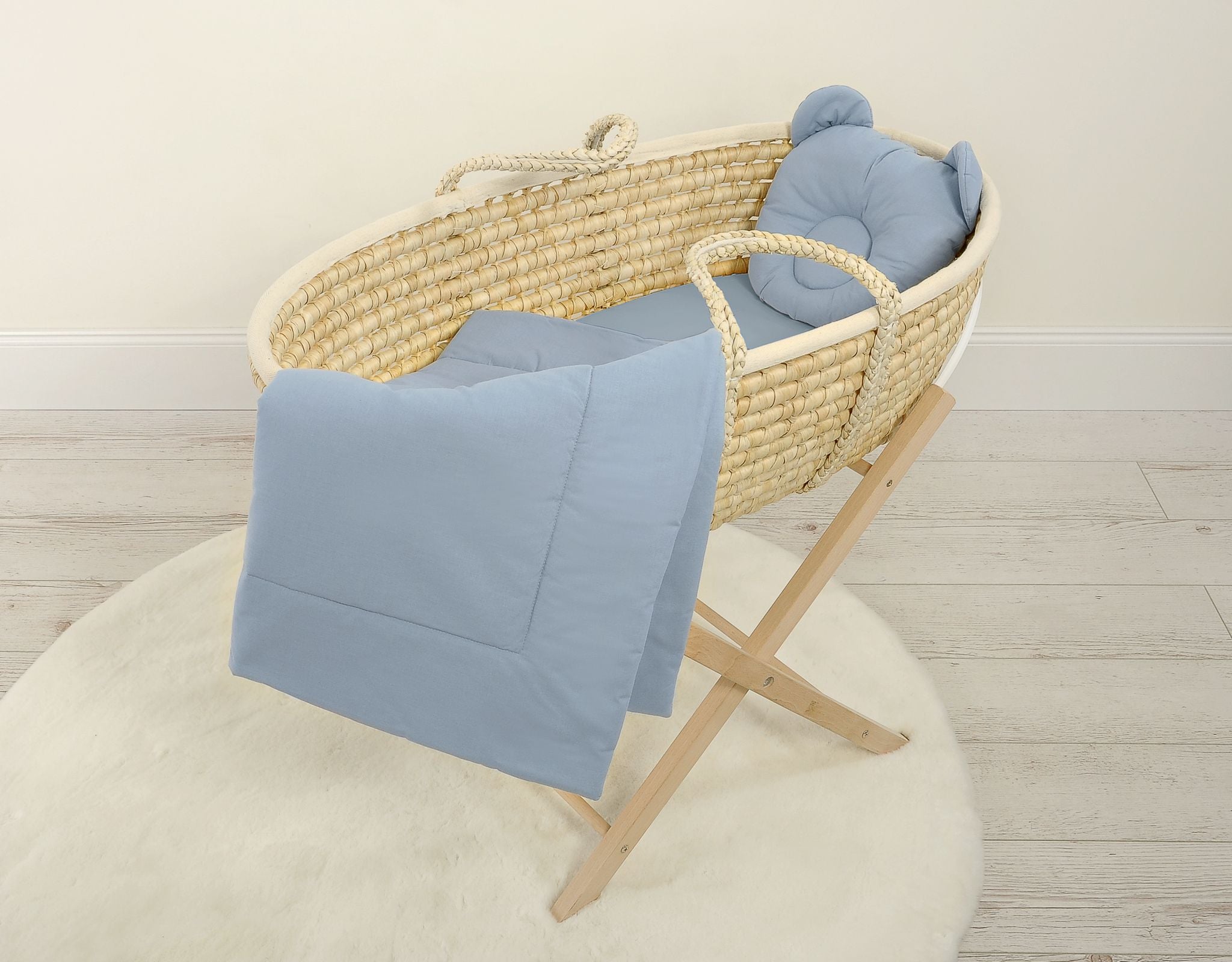 Blanket with pillow - 2pcs set - pastel blue